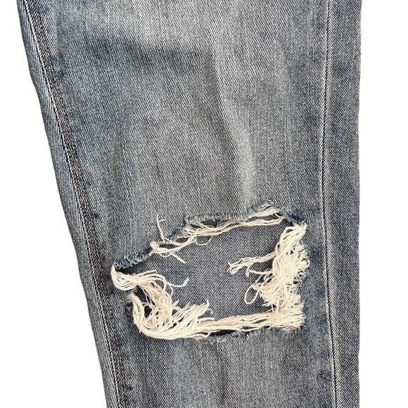 American Eagle Distressed Light Denim Mom Jeans Size 00 - Picture 8 of 16